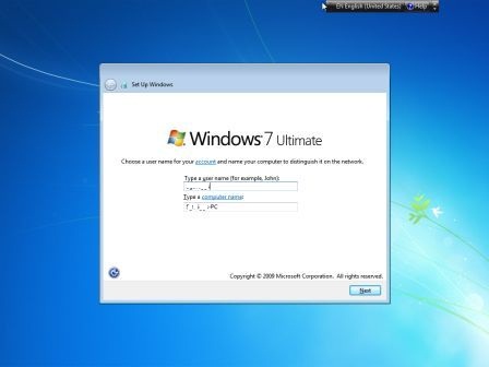 Windows 7 Build 7057 Log On