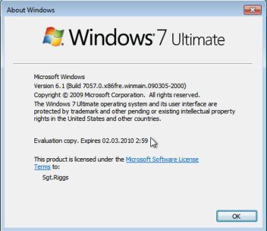 Windows 7 Build 7057