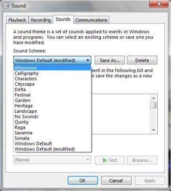 Windows 7 Sound Schemes