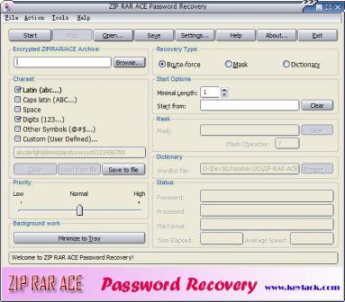 ZIP RAR ACE Password Recovery