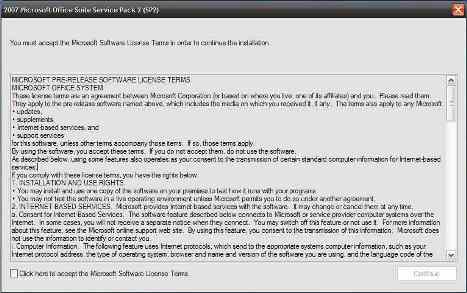 Pre-Release Office 2007 Service Pack 2 