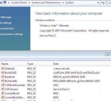 Windows Vista SP2 Build File Version