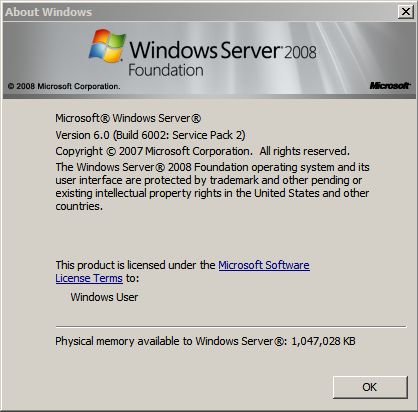 SP2 for Windows Vista and Windows Server 2008 RTM Escrow