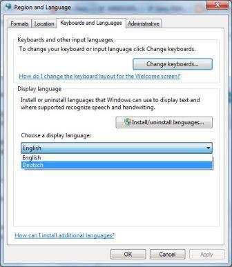 Change to Another Display Language in Windows 7