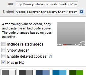 YouTube HD Embed Code