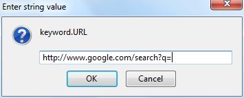 Change Firefox Add Bar Search URL