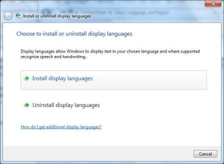 Install Language Packs in Windows 7