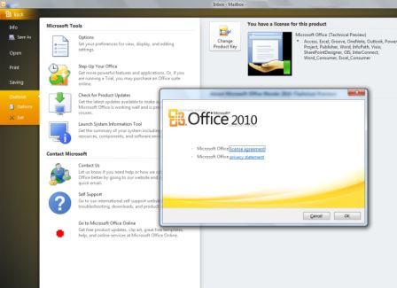 Office Outlook 2010 Options