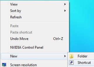 Create New Shortcut