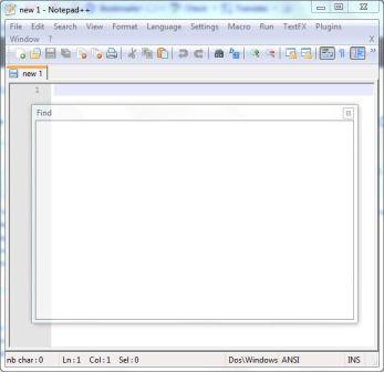 Abnormal Find and Replace Box in Notepad++
