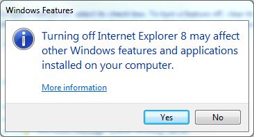 Disable IE8 Warning