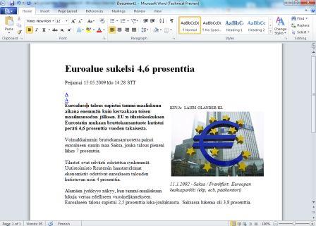 Microsoft Office Word 2010 Technical Preview
