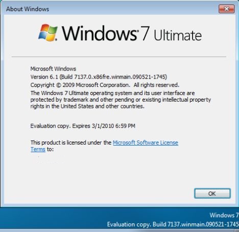 Windows 7 Ultimate Build 7137