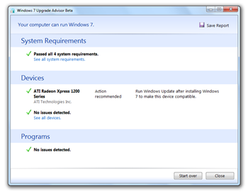 Windows 7 Upgrade Advisor