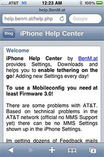 Enable Internet Tethering on iPhone 3.0