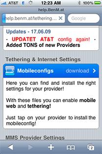 Turn On Interet Tethering Hack on iPhone OS 3.0