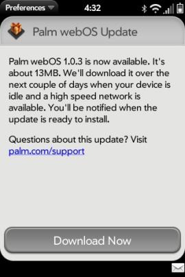 Download Palm Pre WebOS 1.0.3