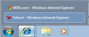 List View for Opened Windows in Windows 7 Taskbar