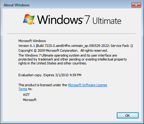 Windows 7 Build 7225 SP1