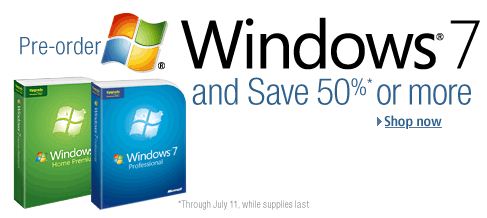 Pre-Order Windows 7 Discount