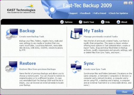 East Tec Backup 2009