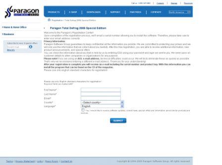Free Paragon Total Defrag 2009