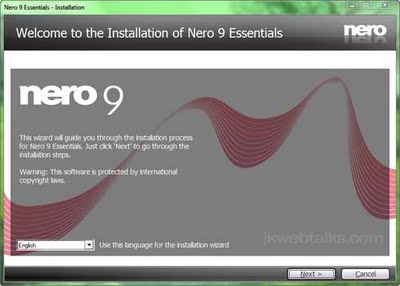 Nero 9 Essentials Installation