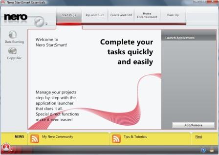 burn audio cd nero startsmart essentials