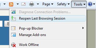 Reopen Last Browsing Session