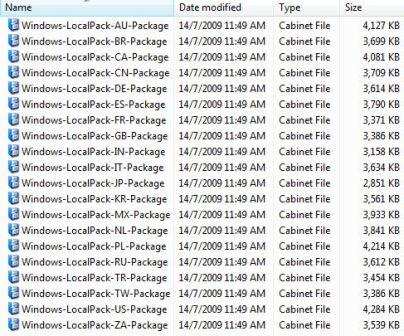 Windows 7 RTM Localization Packs