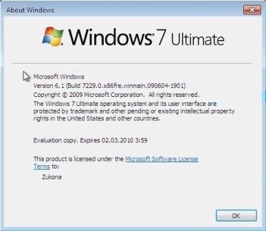 Windows 7 Build 7229