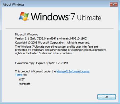 Windows 7 Build 7232