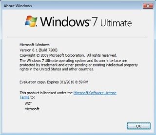 Windows 7 Build 7260