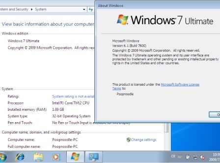 32-bit Windows 7 Build 7600.16384