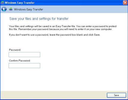 Password Protect Windows Easy Transfer File