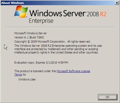 Windows Server 2008 R2 Build 7260