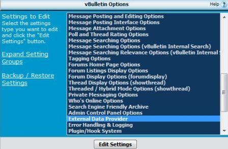 Edit External Data Provider of vBulletin