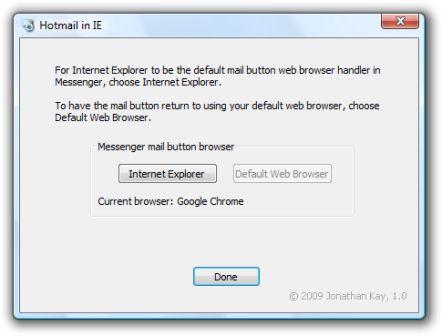 Hotmail in IE
