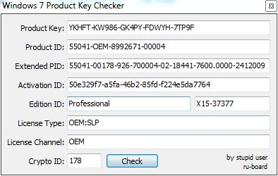 Windows 7 Product Key Checker