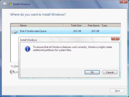 Additional Partition in Windows 7