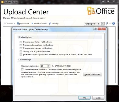 Microsoft Office Upload Center