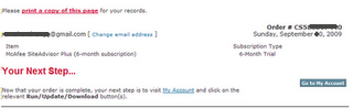 McAfee SiteAdvisor Plus license email