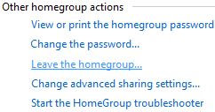 Leave Homegroup