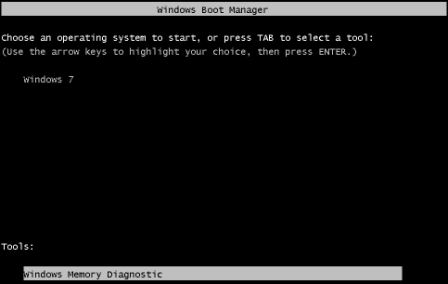 Access Memory Diagnostic via Boot Menu