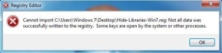 Cannot Import Registry Keys with .REG File