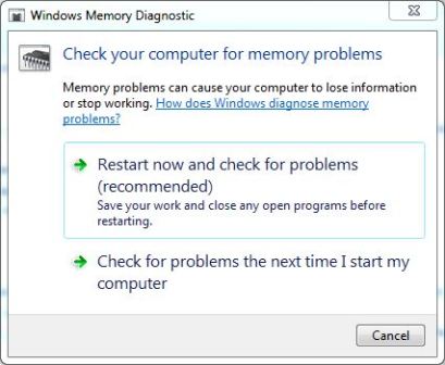 Windows Memory Diagnostic (in Windows 7 and Vista)