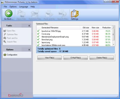 FILEminimizer Pictures