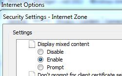 Enable Always Display All Contents (Mixed Secure and Non-Secure)