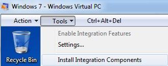 Install Virtual PC Integration Components