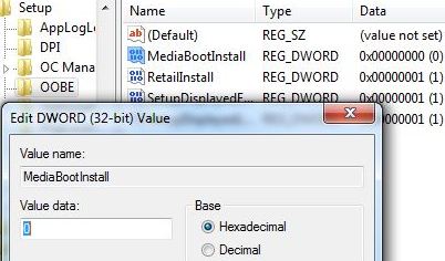 MediaBootInstall Registry